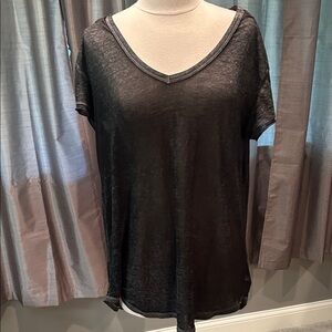 Aerie Real Soft Tee - Burnout V-Neck